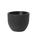 Italiaanse ronde sierpot, kleur antraciet. Afmeting 30x23